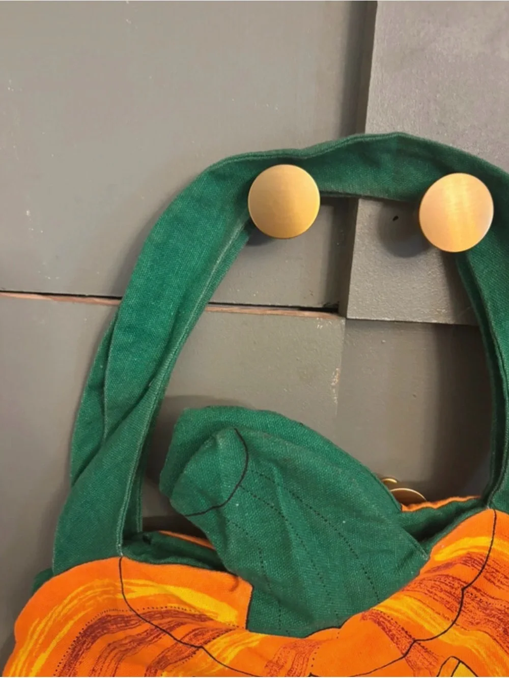 Vtg Cranston cloth Childerns treat or treat bag jack o latern